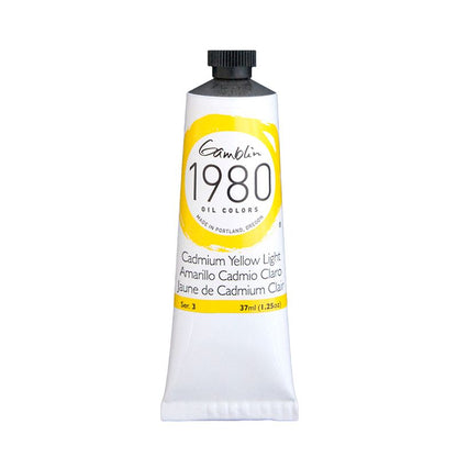 Gamblin 1980 Oil Paint, Cadmium Yellow Light, S3, 37ml