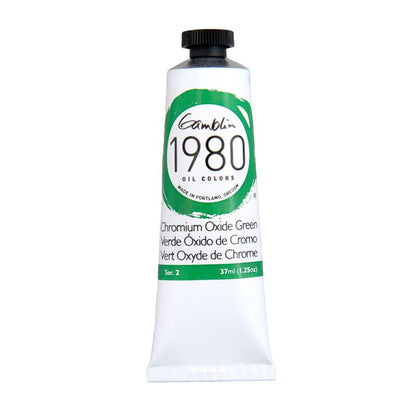 Gamblin 1980 Oil Paint, Chromium Oxide Green, S2, 37ml