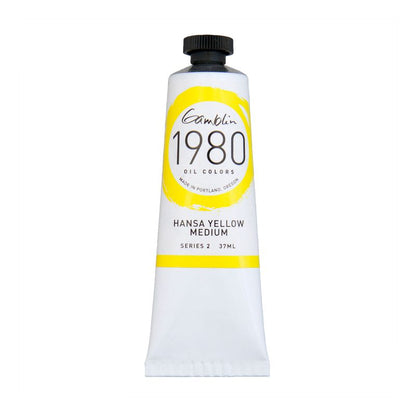 Gamblin 1980 Oil Paint, Hansa Yellow Medium, S2, 37ml