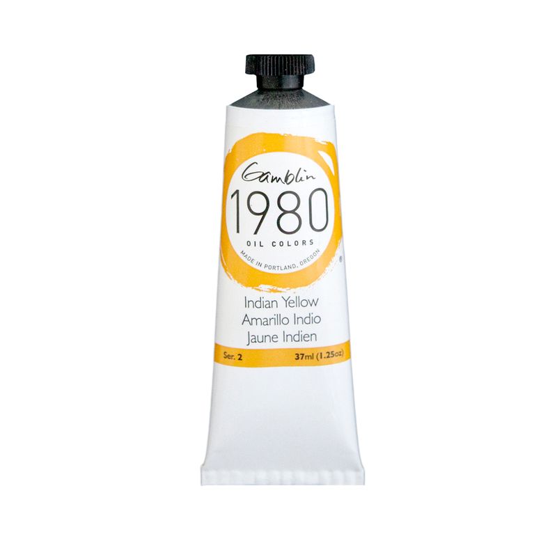 Gamblin 1980 Oil Paint, India Yellow, S2, 37ml