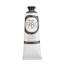White Smoke Gamblin 1980 Oil Paint, Ivory Black, S1, 37ml Oil Paint