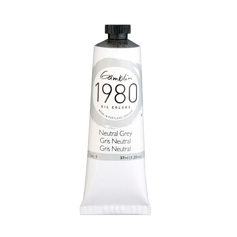 Gamblin 1980 Oil Paint, Neutral Grey, S1, 37ml