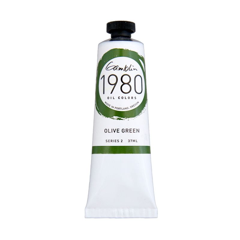 Gamblin 1980 Oil Paint, Olive Green, S2, 37ml