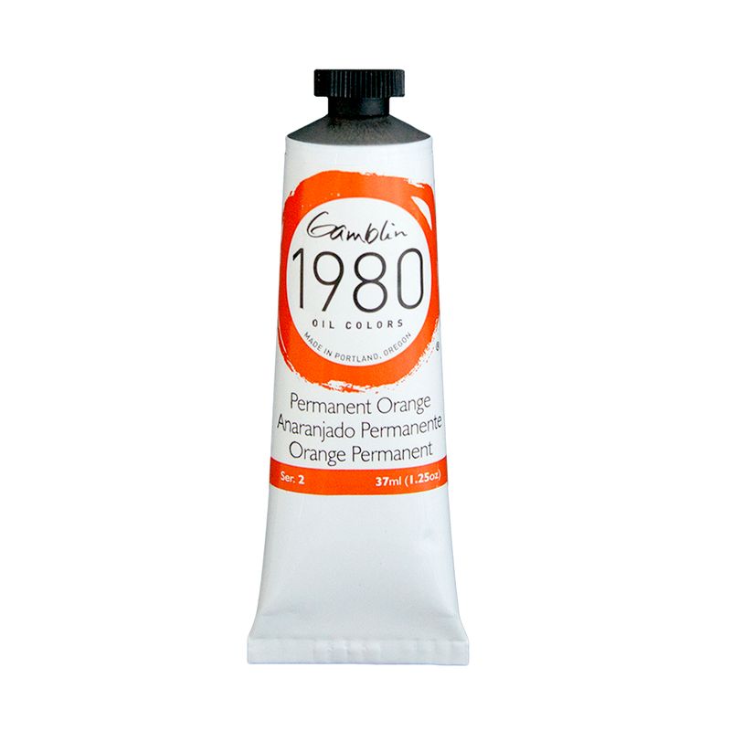 Gamblin 1980 Oil Paint, Permanent Orange, S2, 37ml