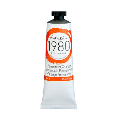 Gamblin 1980 Oil Paint, Permanent Orange, S2, 37ml