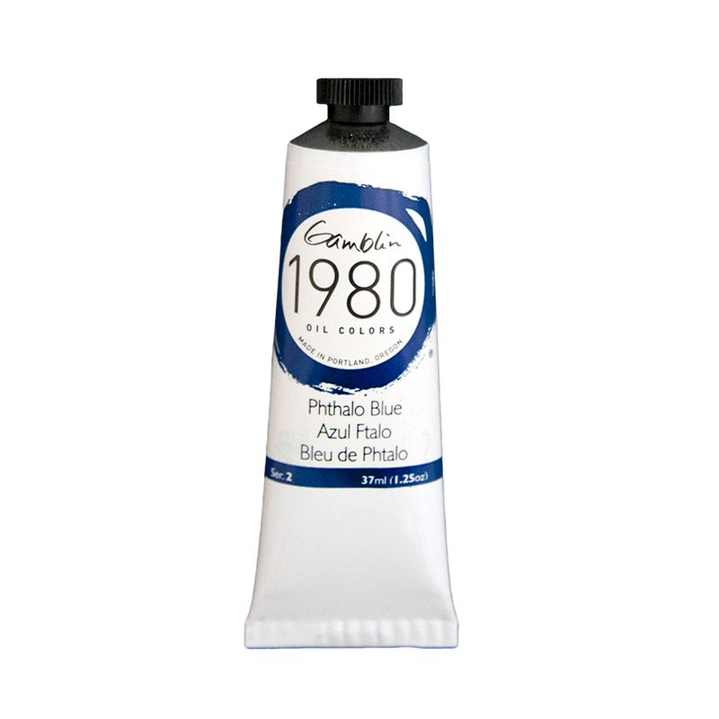Gamblin 1980 Oil Paint, Phthalo Blue, S2, 37ml