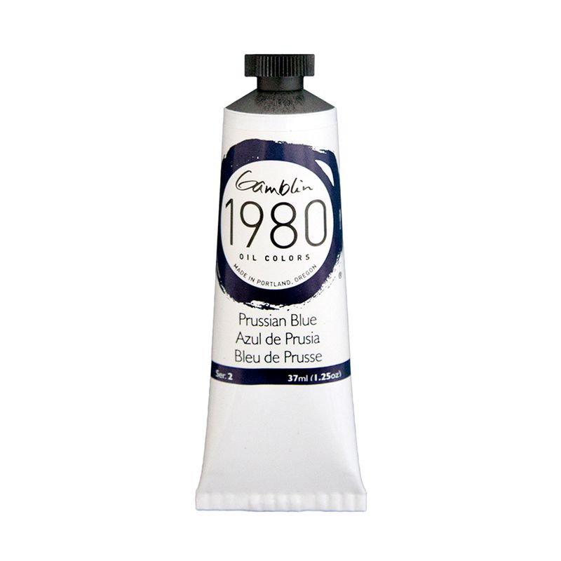 Gamblin 1980 Oil Paint, Prussian Blue, S2, 37ml