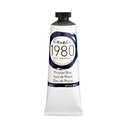 Gamblin 1980 Oil Paint, Prussian Blue, S2, 37ml