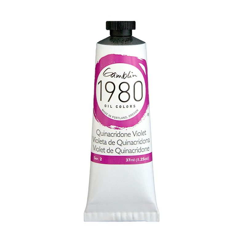 Gamblin 1980 Oil Paint, Quinacridone Violet, S2, 37ml