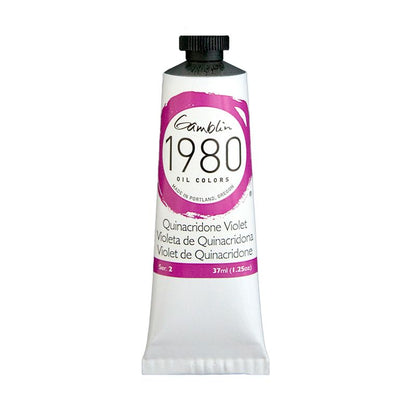 Gamblin 1980 Oil Paint, Quinacridone Violet, S2, 37ml