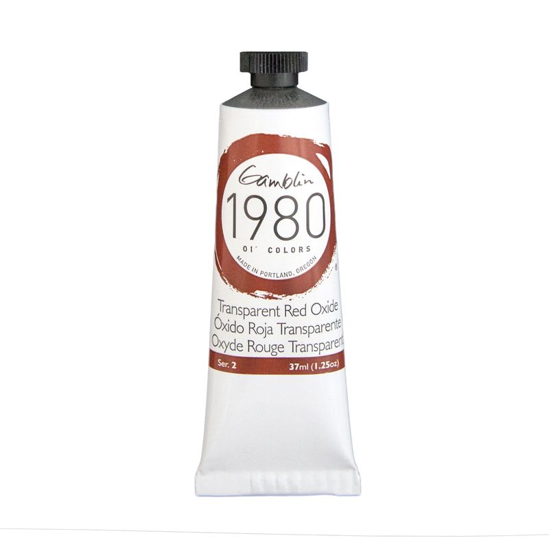Gamblin 1980 Oil Paint, Transparent Red Oxide, S2, 37ml