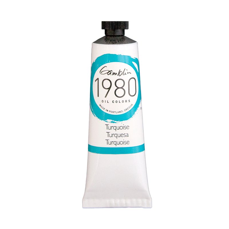 Gamblin 1980 Oil Paint, Turquoise, S2, 37ml