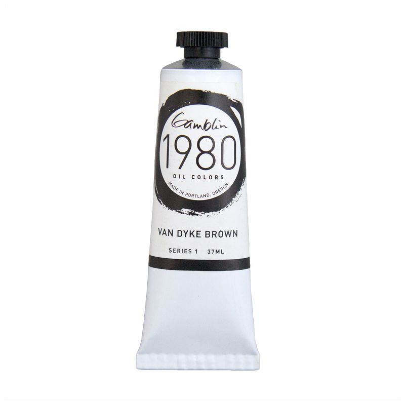 Gamblin 1980 Oil Paint, Van Dyke Brown, S1, 37ml