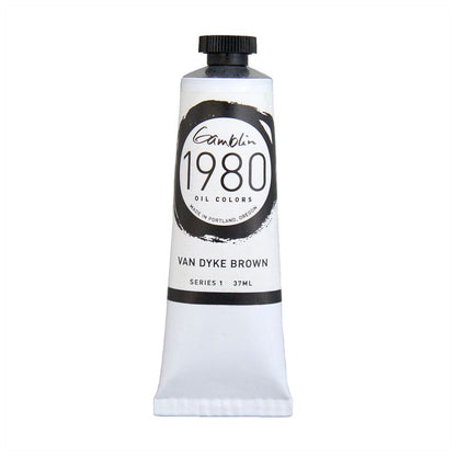 Gamblin 1980 Oil Paint, Van Dyke Brown, S1, 37ml