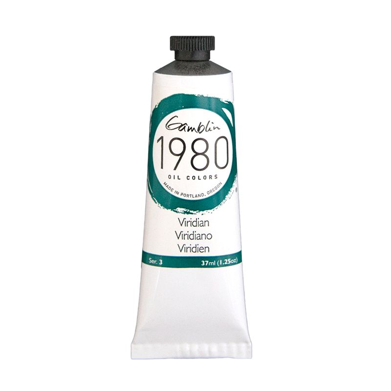 Gamblin 1980 Oil Paint, Viridian, S3, 37ml