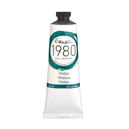 Gamblin 1980 Oil Paint, Viridian, S3, 37ml