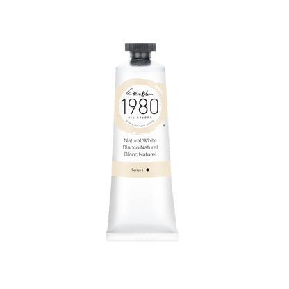 White Smoke Gamblin 1980 Oil Paint, Natural White, S1, 37ml Oil Paint