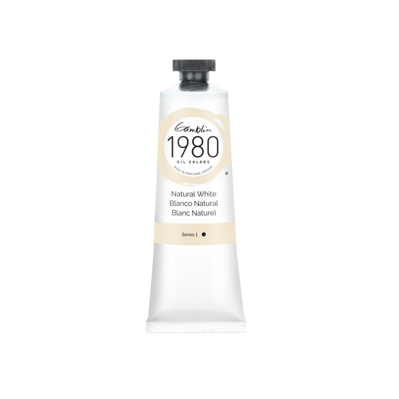 Gamblin 1980 Oil Paint, Natural White, S1, 37ml