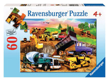 Ravensburger 60-piece construction jigsaw puzzle box with vehicle scene