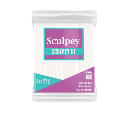 White Smoke Sculpey III Modelling Clay, 57g, White Modelling Clay