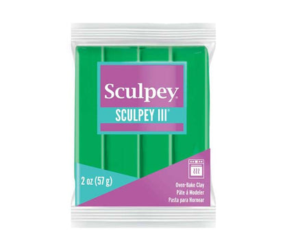 Sea Green Sculpey III Modelling Clay, 57g, Emerald Modelling Clay