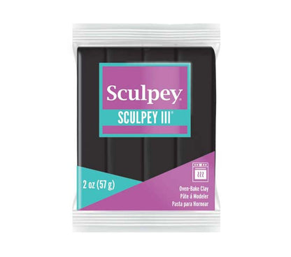 Light Gray Sculpey III Modelling Clay, 57g, Black Modelling Clay