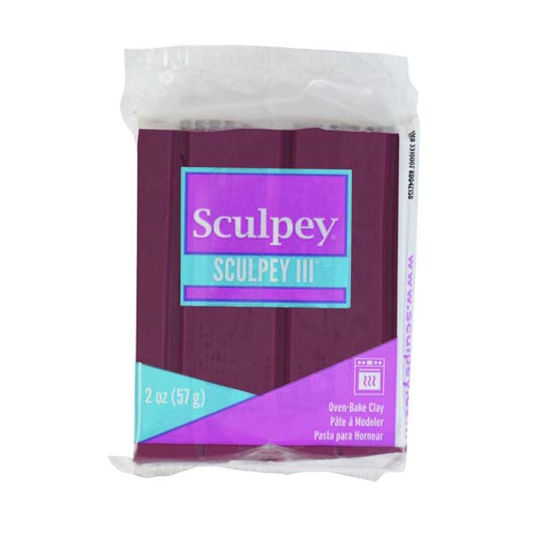 White Smoke Sculpey III Modelling Clay, 57g, Plum Modelling Clay