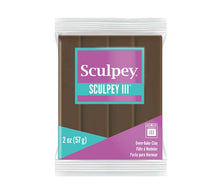 Dark Olive Green Sculpey III Modelling Clay, 57g, Suede Brown Modelling Clay