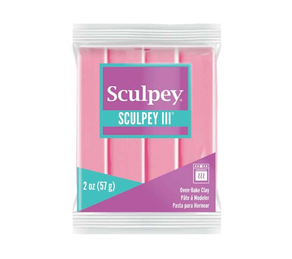 Light Pink Sculpey III Modelling Clay, 57g, Dusty Rose Modelling Clay