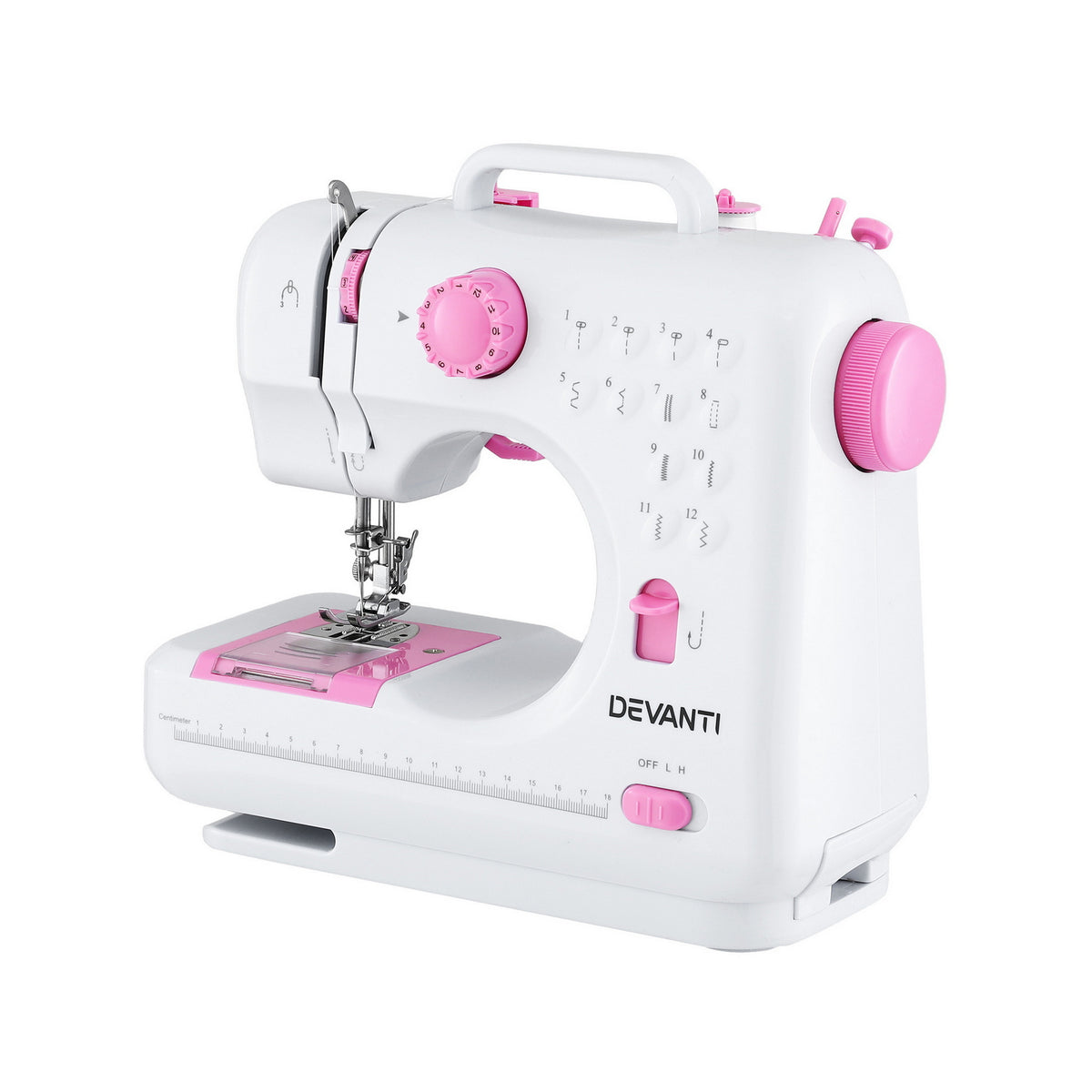 White Smoke Devanti 12 Stitches Mini Sewing Machine for Beginners Portable Sewing Machine Kit with LED Lights Home & Garden > Hobbies > Arts & Crafts