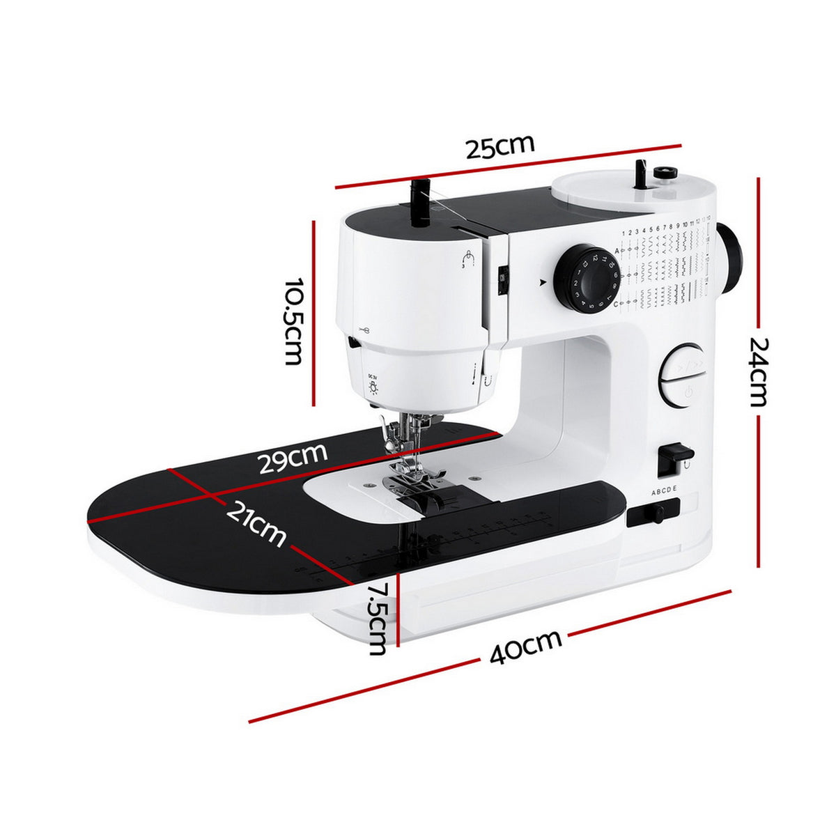 White Smoke Devanti 39 Stitches Mini Sewing Machine Portable Sewing Machine Kit Home & Garden > Hobbies > Arts & Crafts