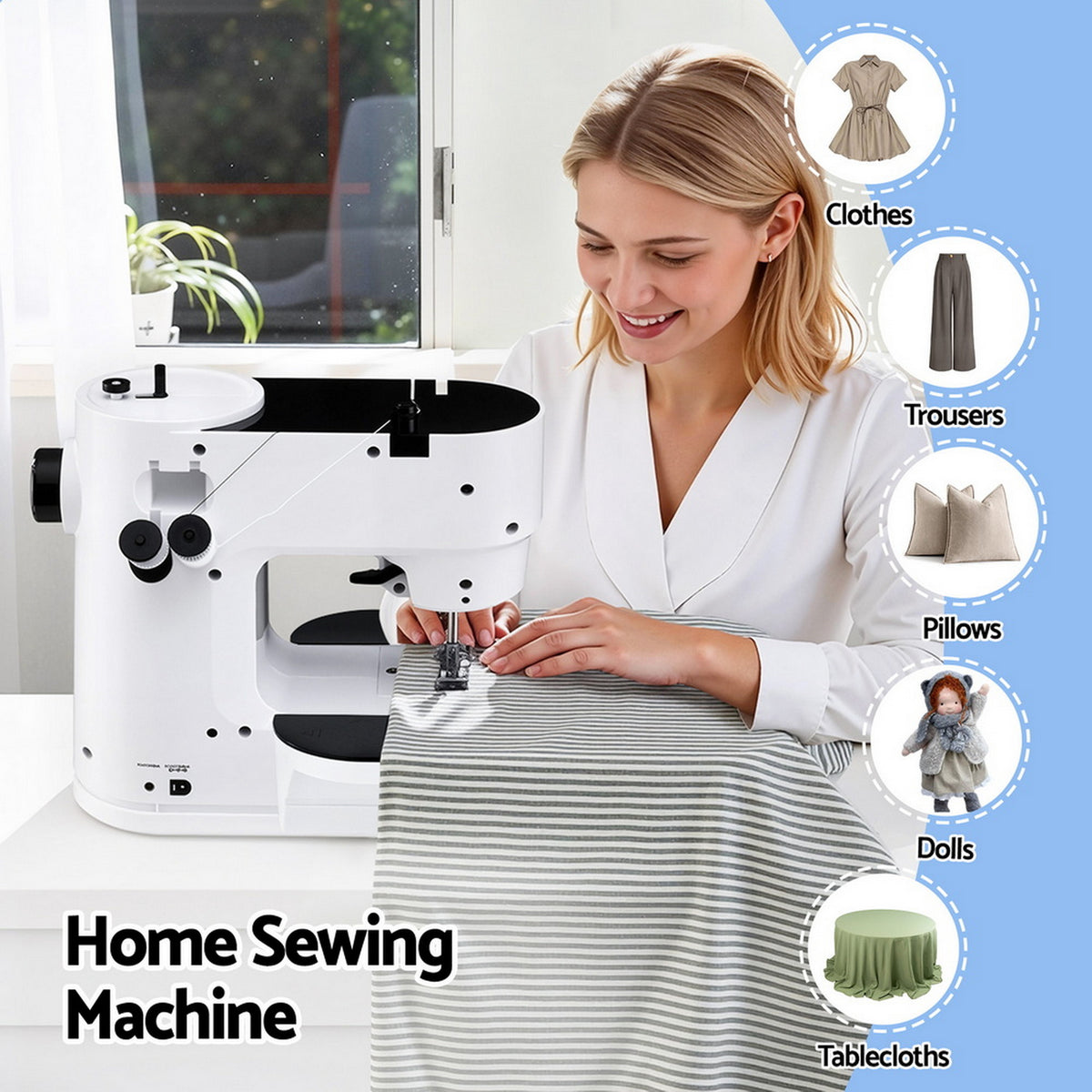 Lavender Devanti 39 Stitches Mini Sewing Machine Portable Sewing Machine Kit Home & Garden > Hobbies > Arts & Crafts