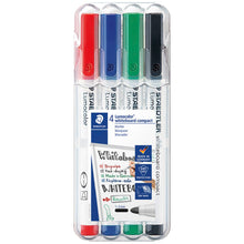 White Smoke Staedtler Lumocolor Compact Whiteboard Marker 1.5mm Bullet Point, Assorted Colours - 4 Pack Whiteboard Markers