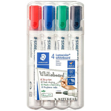 White Smoke Staedtler Lumocolor Whiteboard Marker 2.0mm Bullet Point, Assorted Colours - 4 Pack Whiteboard Markers