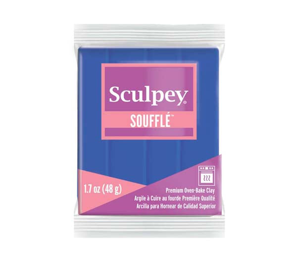 Dark Slate Blue Sculpey Souffle Modelling Clay, 1.7oz/ 48g, Cornflower Modelling Clay