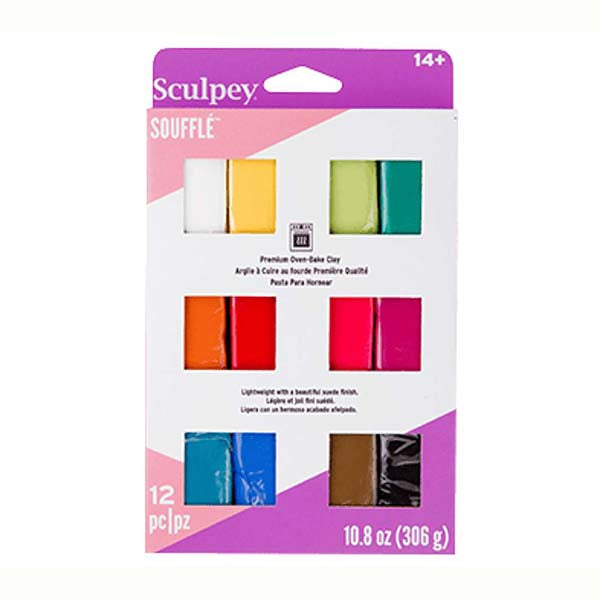 Lavender Sculpey Souffle Modelling Clay Multi Pack , 12x 0.9oz/ 28g bars Modelling Clay