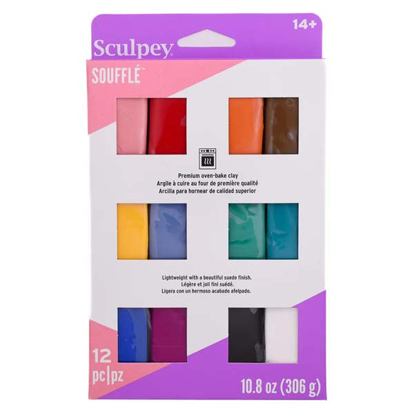 Lavender Sculpey Souffle Modelling Clay Multi Pack , 12x 0.9oz/ 28g bars Modelling Clay