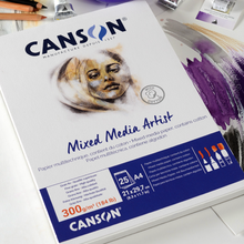 Light Gray Canson Artist 300 Pad Mixed Media Fine Grain Paper A4 Pads
