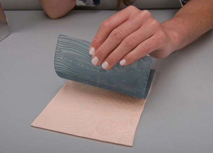 Dark Gray Sculpey Texture Sheet, Nature, 2Pcs Modelling Tools & Accessories