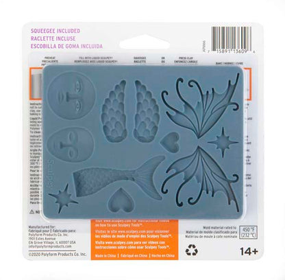 Slate Gray Sculpey Bakeable Silicone Mold, Whimsy Resin Moulds