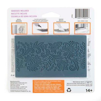 Dim Gray Sculpey Bakeable Silicone Mold, Lace Resin Moulds