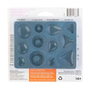 Slate Gray Sculpey Bakeable Flexible Push Mold, Cabochon Shapes Resin Moulds