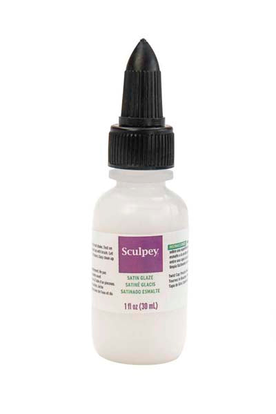 White Smoke Sculpey Satin Glaze, 30ml Glazes & Softeners