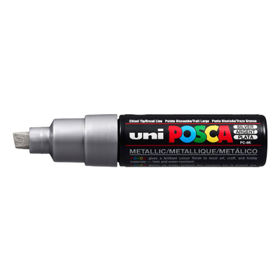 Dark Slate Gray Posca PC 8K Bold Chisel Tip Paint Marker, Silver Paint Markers