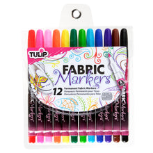 White Smoke Tulip Fine Tip Fabric Markers, Assorted Colours, 12Pk Paint Markers