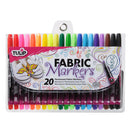 White Smoke Tulip Fine Tip Fabric Markers, Assorted Colours, 20Pk Paint Markers