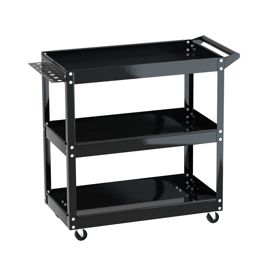 White Smoke Giantz 3-Tier Tool Cart Trolley Workshop Garage Storage Organizer Black Sports & Fitness > Bikes & Accessories > Bicycle Stands & Storage