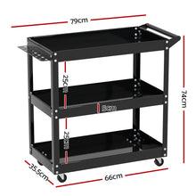 White Smoke Giantz 3-Tier Tool Cart Trolley Workshop Garage Storage Organizer Black Sports & Fitness > Bikes & Accessories > Bicycle Stands & Storage