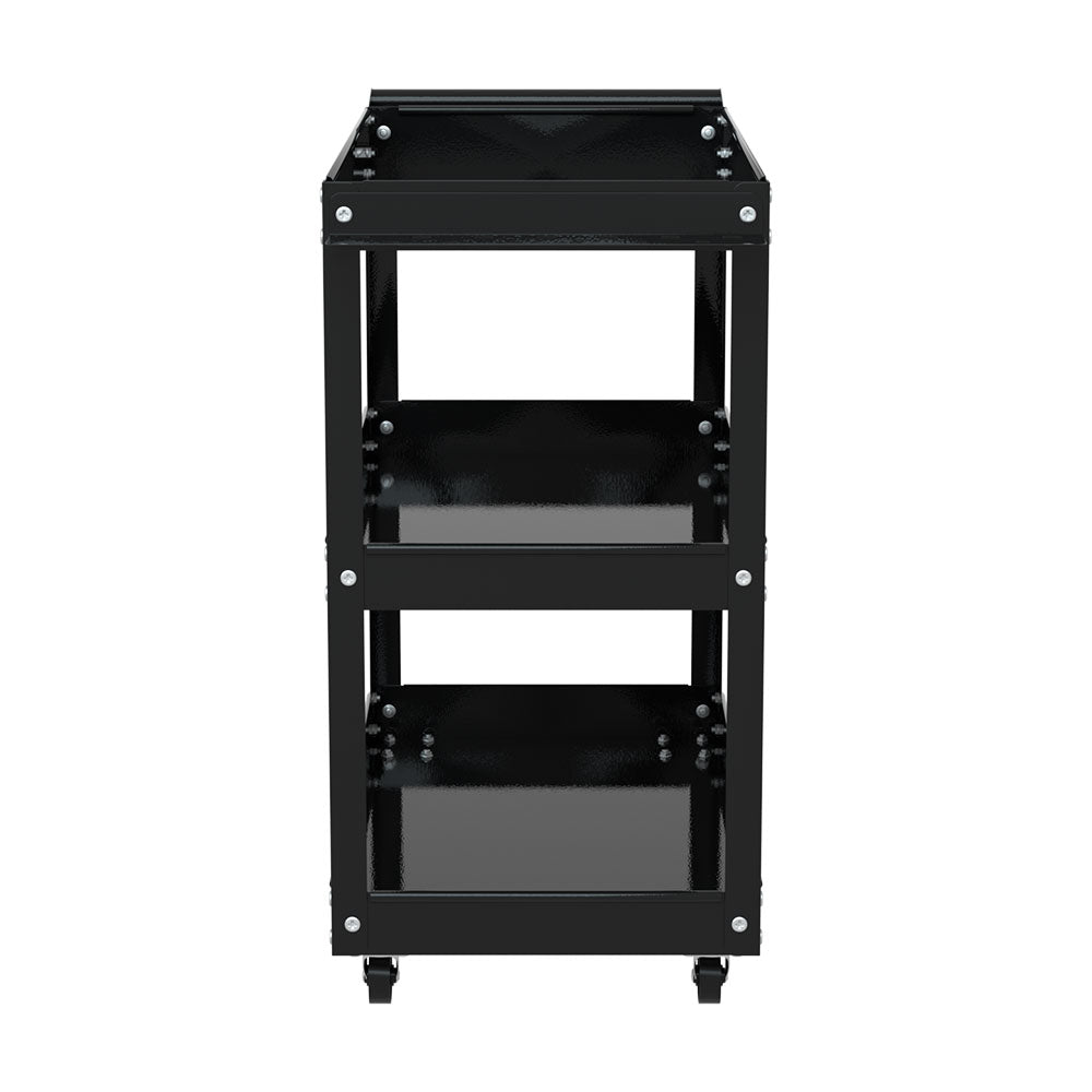 Black Giantz 3-Tier Tool Cart Trolley Workshop Garage Storage Organizer Black Sports & Fitness > Bikes & Accessories > Bicycle Stands & Storage