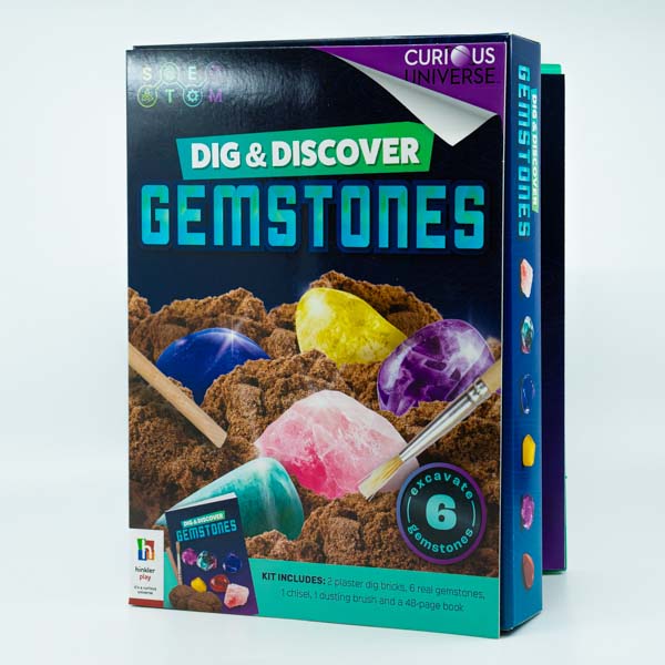 Black Curious Universe Dig & Discover Gemstones Kit Kids Activities